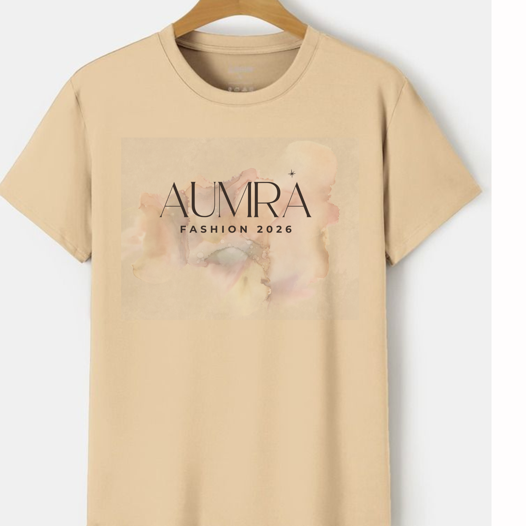 AUMRA Beige Premium Tee – Effortless Luxury